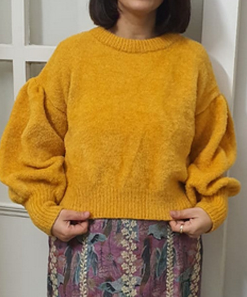 Yellow Hand Knitted Sweater