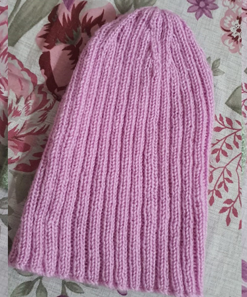 Hand Knitted Pink Cap