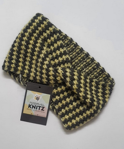 Brown and Pale Yellow Headband