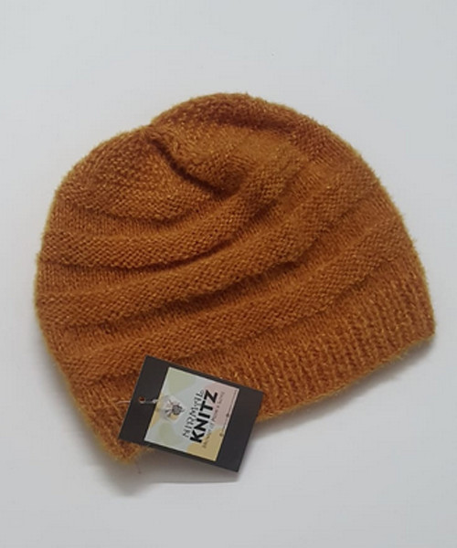 Cinnamon Brown Striped Cap