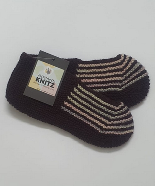 Dark Brown Stripped Socks